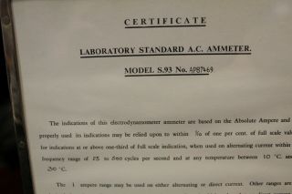 Sangamo Weston Laboratory Standard A.  C Ammeter Model S93 3