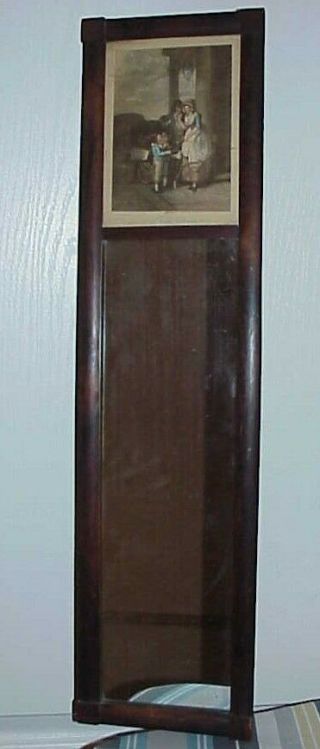 Antique Trumeau Wooden Framed Wall Mirror With Wheatley " Duke Cherries " Print