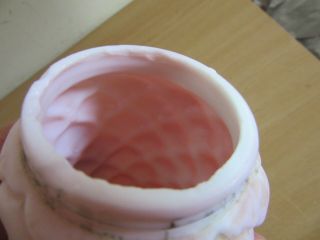Antique Victorian Pink Satin glass Peachbloom Consolidated sugar shaker 5.  25 