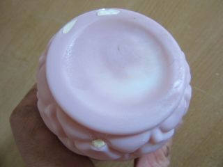 Antique Victorian Pink Satin glass Peachbloom Consolidated sugar shaker 5.  25 