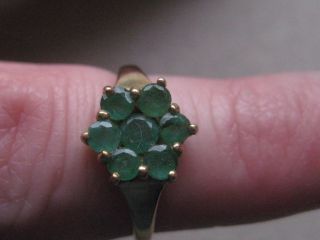 Antique 9ct Gold Emerald Set Ring 1134pumpdec18