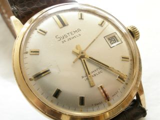 Gents Vintage Swiss Systema Eta Cal.  2783 25 Jewels Automatic Wristwatch Watch