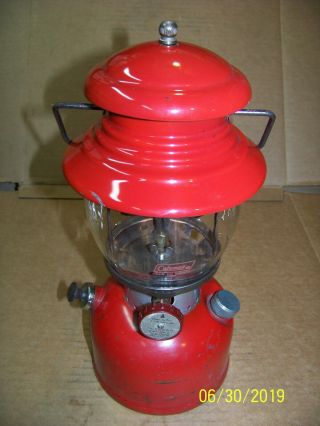 Vintage Coleman 200 Lantern,  Rare Brass Fount - Made In Canada - Dated 6/61