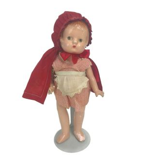 Vintage 1930s Effanbee Patsyette Patsy Composition Girl Doll Red Riding Hood 9 "