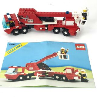 Lego Vtg 1987 Snorkel Squad 6358 Complete Instructions Fire Fighter Truck Town