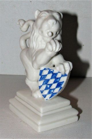 Nymphenburg Rauch Bavarian Heraldic Lion Bayerische Löwe Porcelain Figurine