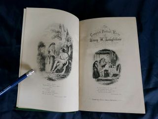 The Poetical of Henry Wadsworth Longfellow Antique Victorian Angel Cover 8