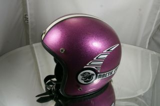 Vintage Arctic Cat Snowmobile Helmet 71 72 Pink Purple Snowmobile Helmet