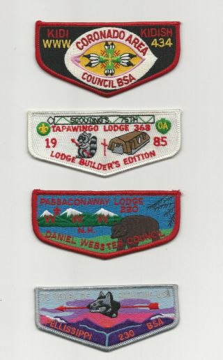 Set Of 4 Flaps - Includes Two 75th Anniversary Of Bsa