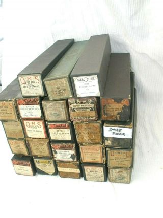 (23) Antique Player Piano Rolls