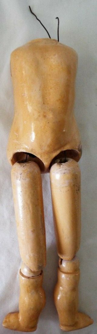 Antique 14.  5” Composition Body & Ball Jointed Legs For 18” Bisque Head Doll