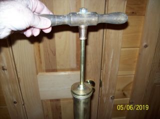 Antique O.  Perkles,  Phila.  Brass & Cast Iron Hand Operated Sump Pump,  Steampunk 4