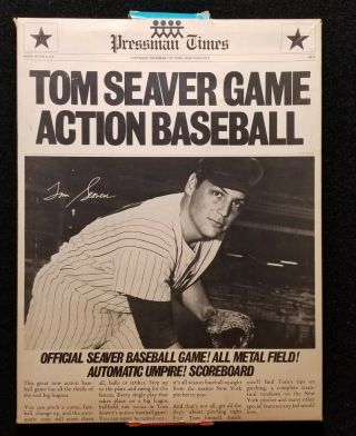 1970 Pressman Tom Seaver Game Action Baseball Game Vtg Antique York Mets