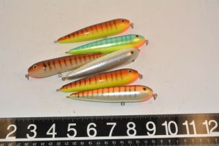 Old Wooden Crank Bait Lure Minnow Sisson Arbogast Group 11