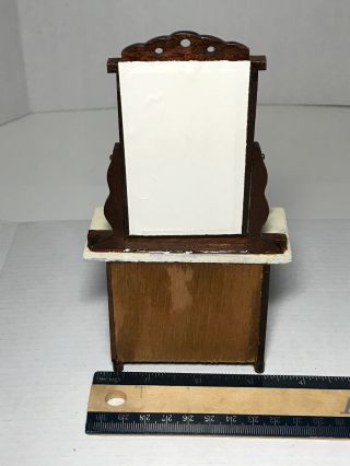 Vtg.  Dollhouse Miniature Victorian Dresser With Swing Mirror Marble Top Shackman 5