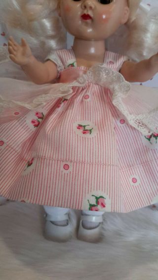 Sweet Vintage Vogue Ginny Pink Rosebud Candy Striped Dress Madame Alexander❤ 2