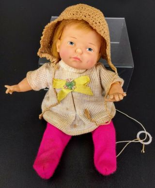 Vintage Ideal Tiny Thumbelina Doll Tiny Newborn Tagged Repair Baby Toy Hong Kong