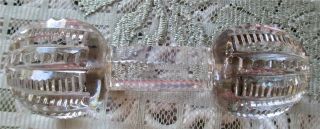Large Antique Victorian Crystal Carving Knife Rest American Brilliant Glass