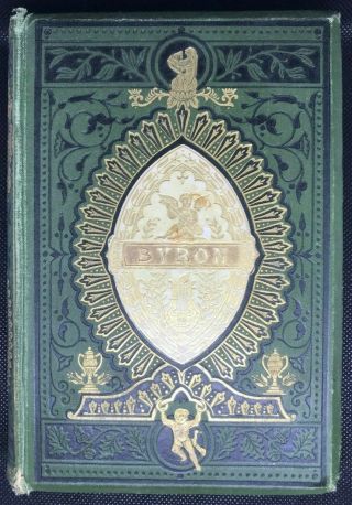 The Poetical Of Lord Byron Antique Victorian Ornate Angel Cover
