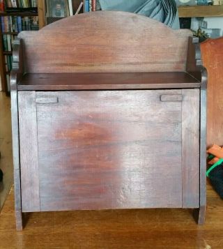 Antique / Vintage Solid Mahogany Desk Top,  Stationary Writing Cabinet / Slope.