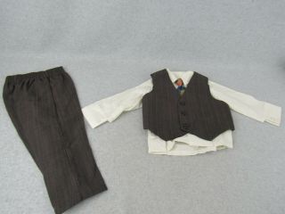 Vintage Doll Clothing Suit With Tie For Play Pal Size Doll