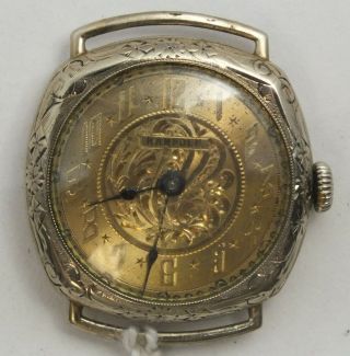 Hampden 8/0 Size Mary Jane 15 Jewel 1915 Antique Art Deco Wrist Watch Runs Lw033