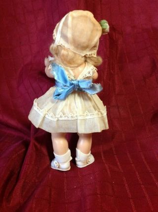 Vintage Pre Ginny Toddles Blonde Mohair Wig and tagged Dress 5