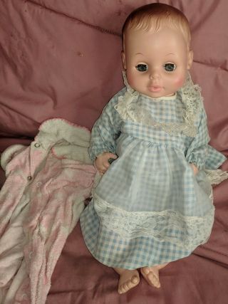 Eegee Vintage 1973 Baby Doll 16.  5 " Hard Plastic Drink And Wet Sleep Eyes Jointed