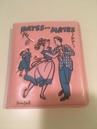 Vintage Dates And Mates Ponytail Pink Fashion Black Date Book 50’s 60’s Old