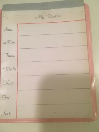 Vintage Dates And Mates Ponytail Pink FASHION BLACK DATE BOOK 50’s 60’s OLD 5