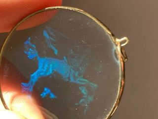ANGELIC RIDER,  antique holographic pendant,  D 3