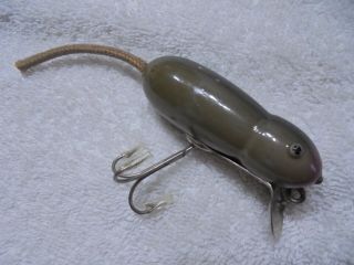 Vintage Fishing Lure Paw Paw Mouse Neat Model Round Head