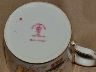 Antique Royal Crown Derby Porcelain 8687 Asian Rose Imari Demitasse Cups Teacup 3