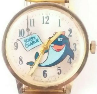 Vintage 1971 Star Kist Charlie The Tuna Wristwatch Wind Up Ref237