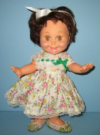 Vintage Baby Face Toddler 1990s Doll Galoob 3 So Happy Heidi,  Custom Fashion B