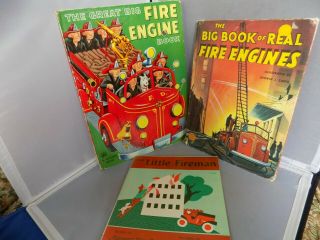 `the Great Big Fire Engine Book / Big Book Of Real Fire Engines / Little Fireman