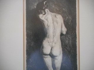 Fine Antique Etching of a Nude Listed Otto Quante 1875 - 1947 Pencil Signed 4