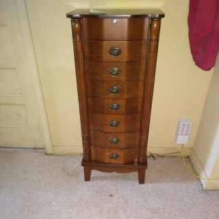 Hives And Honey Antique Walnut Jewelry Armoire