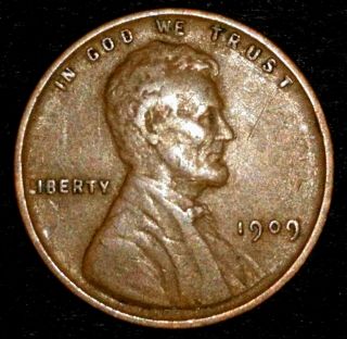 Xf 1909 Vdb Lincoln Cent One Antique Penny Vintage Coin Year After Indian Head 1