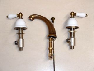 Newport Brass Bathroom Faucet Antique Brass W/ White Porcelain Or All Brass Trim