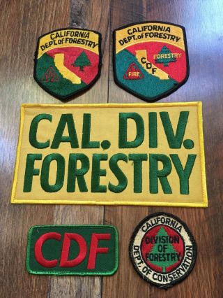 Vintage California Division Of Forestry Cdf Forest Fire Patches