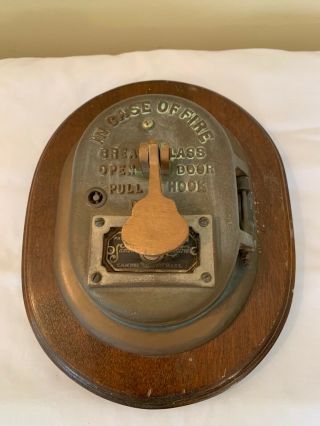 Vintage Samson Electric Fire Alarm,  Glass Break Emergency Box