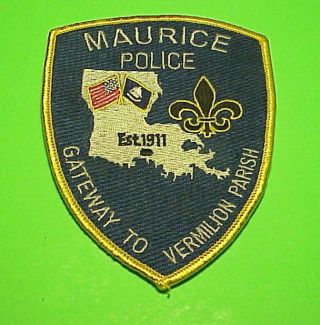 Maurice Louisiana Gateway To Vermilion Parish Police Patch