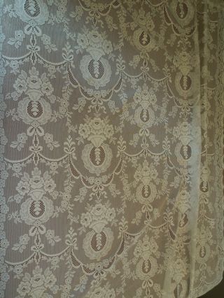 Lace Curtain 59 " W 84 " L Off White Heavy 1 Lb Floor Length 1 Panel