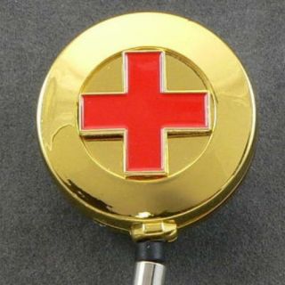 American Red Cross Rescue Disaster Preparedness Retractable Id Card Badge Holder