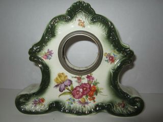 Antique Miniature Porcelain Mantel Clock Case - Project/parts