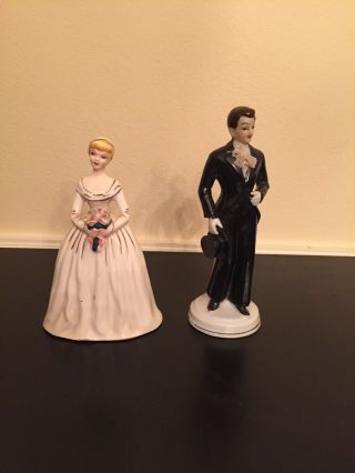 Ceramic Bride and Groom Wedding Topper Figurines 2