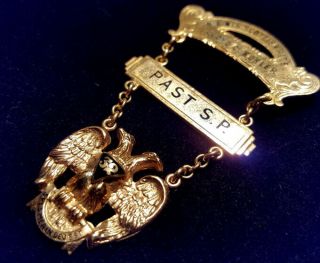 Masonic Vintage Scottish Rite 32nd Deg Past Sovereign Prince Jewel Eagle