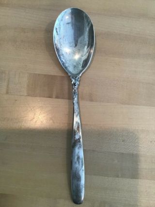 Lunt Starfire Sterling Silver 8 - 1/4 " Serving Spoon Vintage