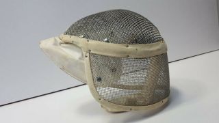 Antique Vintage Metal Wire Fencing Mask Helmet By Castello Nyc Medium